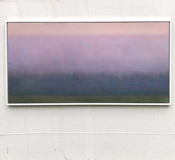 Karen LeSage original painting: Sundown Pines 30" x 60" oil on canvas.